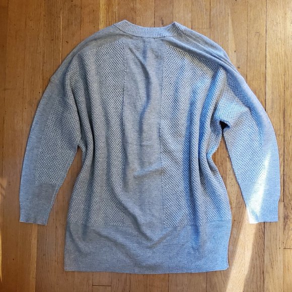 Magaschoni Oversized V-Neck Cardigan - Gray - M - Picture 5 of 5